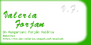 valeria forjan business card